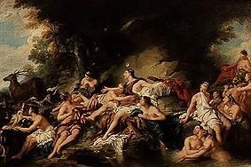 Diana in the bath de Jean François de Troy