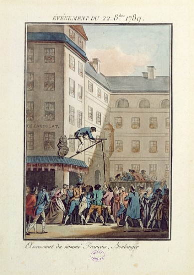 Events of the 22nd of October 1789: Hanging of a man named Francois, a baker de Jean-Francois Janinet
