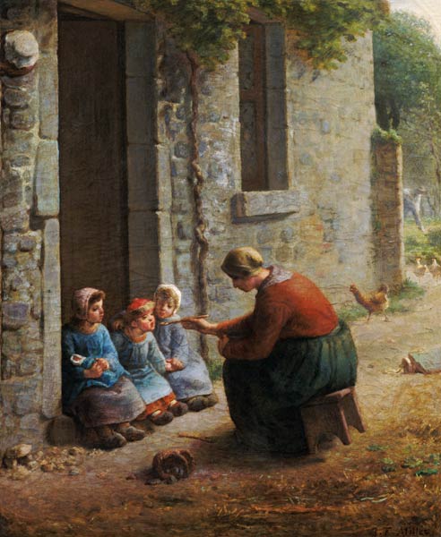 Feeding the Young de Jean-François Millet
