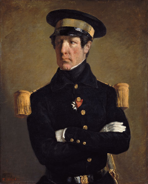 Pierre Claude Aimable Gachot, Naval Lieutenant, c. 1845 de Jean-François Millet