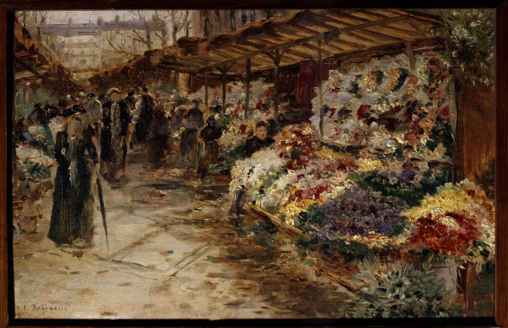 Flower Market de Jean François Raffaelli