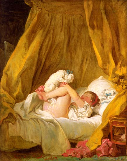 La Gimblette (niña con perro) de Jean Honoré Fragonard