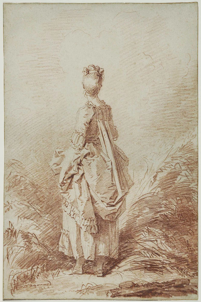 Young Woman Looking Back de Jean Honoré Fragonard