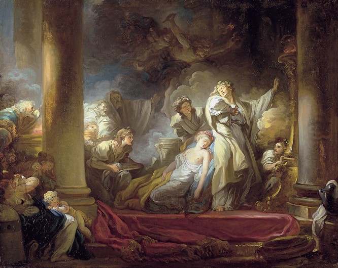 The High Priest Coresus Sacrificing Himself to Save Callirhoe de Jean Honoré Fragonard