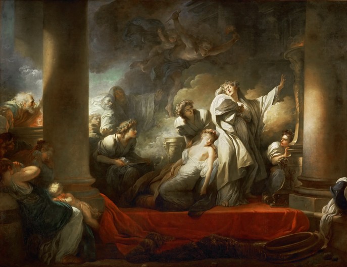 The High Priest Coresus Sacrificing Himself to Save Callirhoe de Jean Honoré Fragonard
