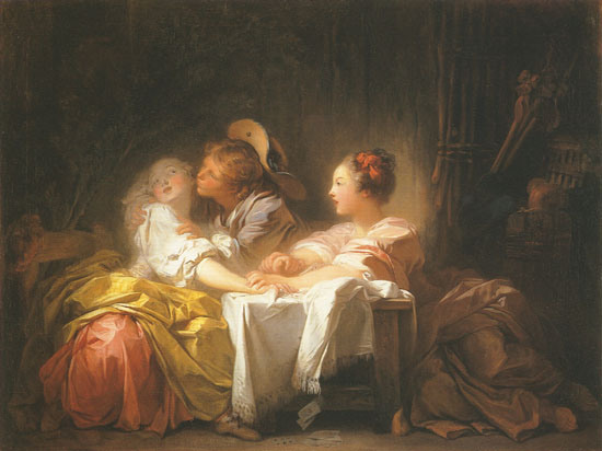 the lost game or the looted kiss de Jean Honoré Fragonard