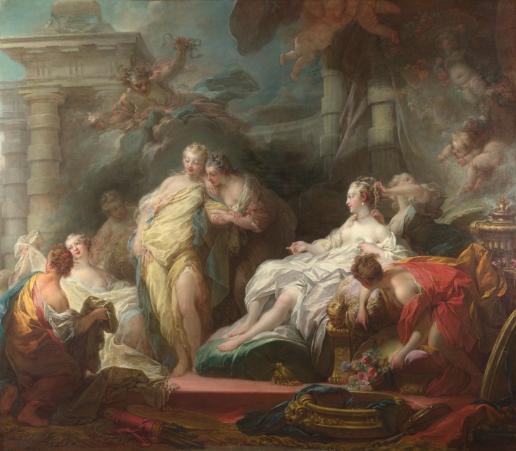 Psyche showing her Sisters her Gifts from Cupid de Jean Honoré Fragonard