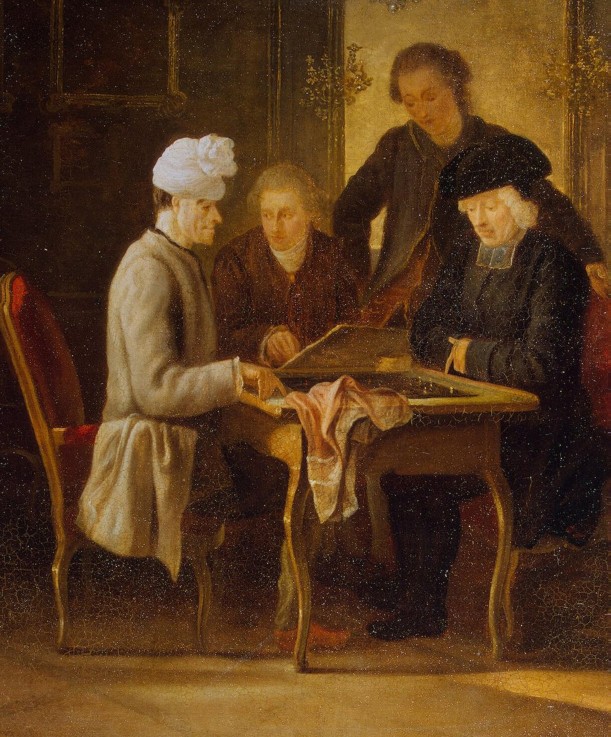 Voltaire at a Chess Table de Jean Huber