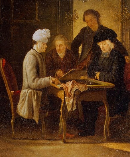 Voltaire at Chess de Jean Huber