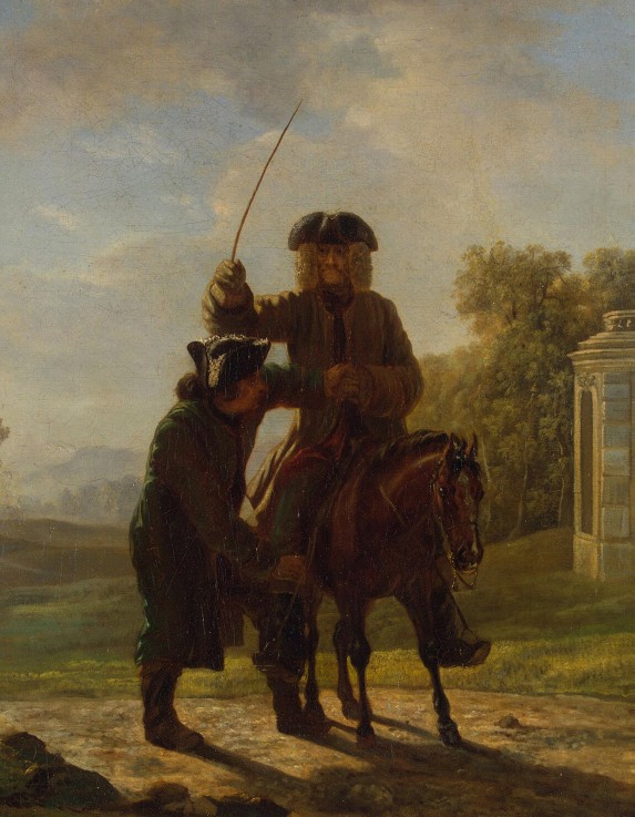 Voltaire Riding a Horse de Jean Huber