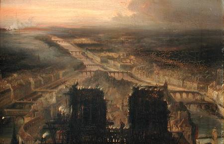 Illumination of Notre Dame to Celebrate the Election of Prince Louis-Napoleon Bonaparte (1808-73) to de Jean-Jacques Champin