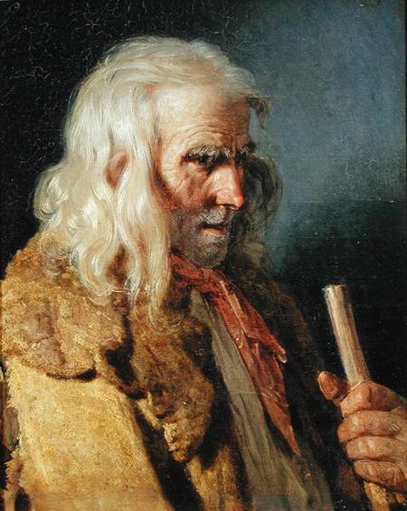 Portrait of a Breton Peasant de Jean-Jacques Francois Monanteuil