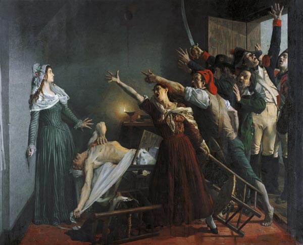 The Assassination of Marat, 1886 (oil on canvas) de Jean Joseph Weerts