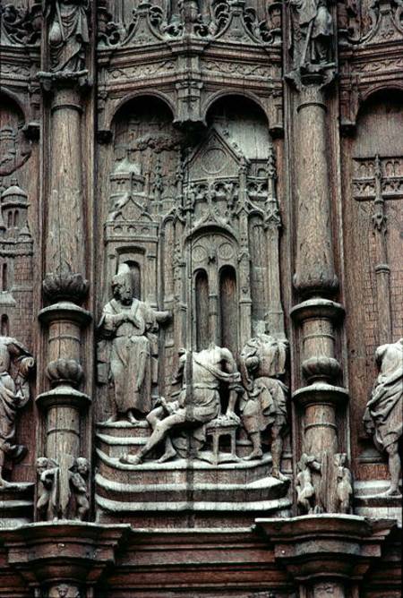 St. Peter healing the Lame Man, detail from the south transept portal de Jean le Pot