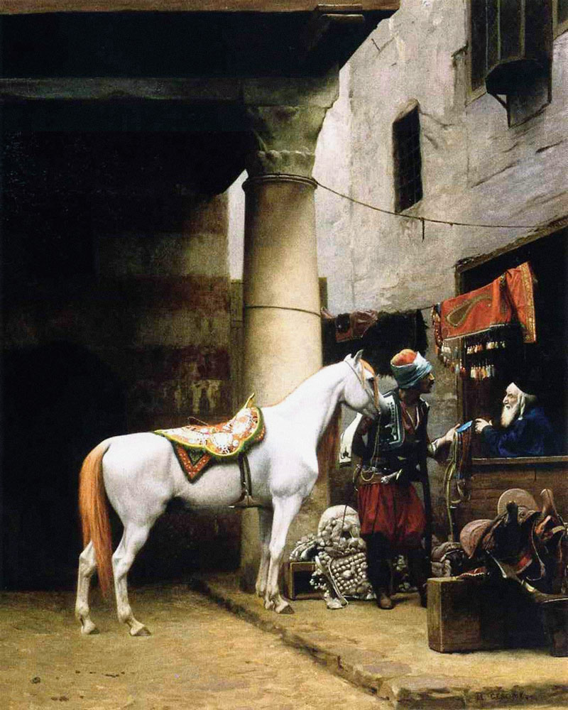 Ottoman Empire: An Arab Purchasing a Bridle de Jean-Léon Gérome
