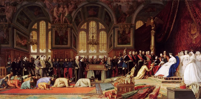 Reception of the Ambassadors of Siam by Napoleon III at the Palace of Fontainebleau on June 27, 1861 de Jean-Léon Gérome