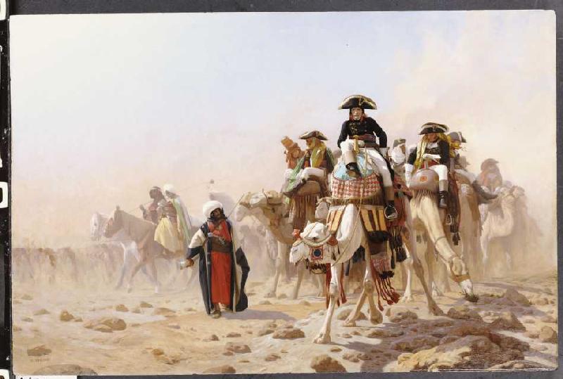 Napoleon mit seinen Gefolgsleuten in Ägypten. de Jean-Léon Gérome