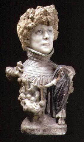 Portrait Bust of Sarah Bernhardt (1844-1923) French actress