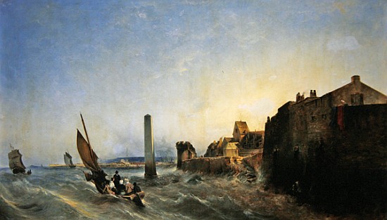 View of Napoleon Quay at Cherbourg de Jean Louis Petit