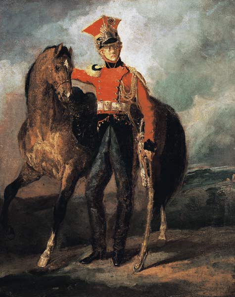 Red lance rider of the imperial guard de Jean Louis Théodore Géricault