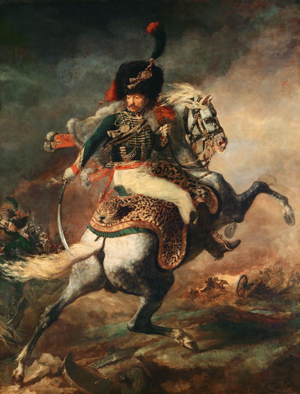 Cavalry officer of the imperial guard to horse de Jean Louis Théodore Géricault