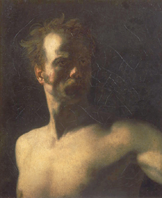 Halbakt eines Mannes de Jean Louis Théodore Géricault