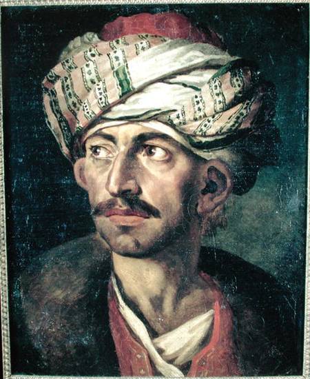 Head of an Oriental or Portrait Presumed to be Mustapha de Jean Louis Théodore Géricault