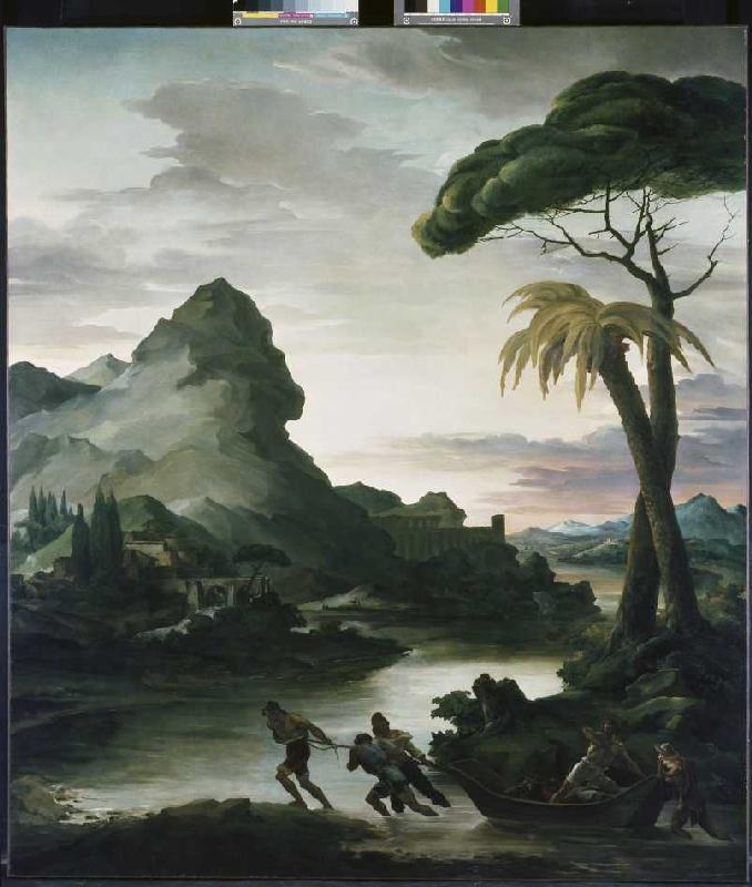 Heroic landscape with fishermen de Jean Louis Théodore Géricault