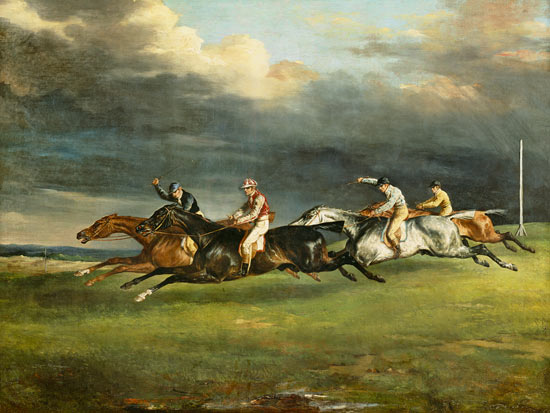 The derby in Epsom de Jean Louis Théodore Géricault