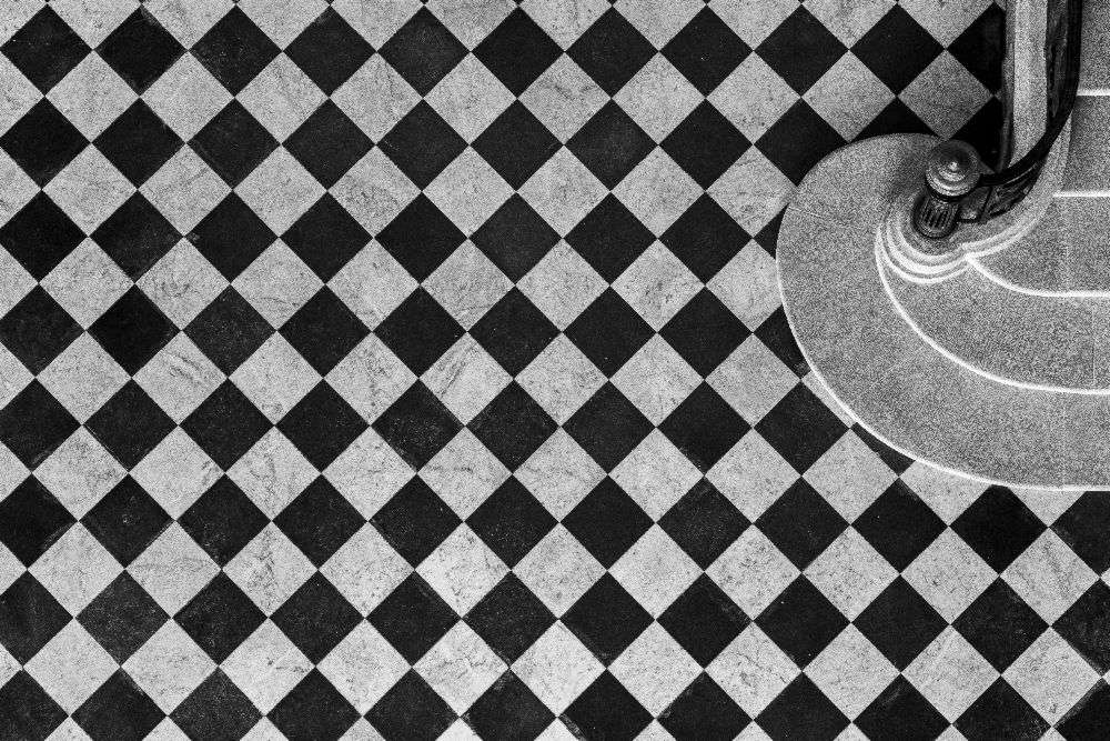 Chessboard staircase de Jean-Louis VIRETTI