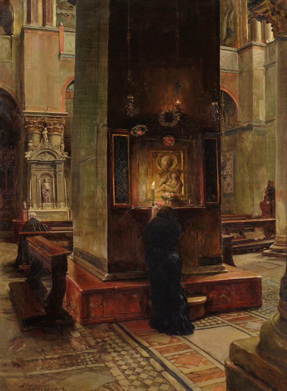 The Madonna del Bacio at San Marco, Venice de Jean-Louis Ernest Meissonier