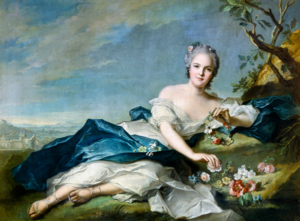 Henrietta Maria of France (1606-69) as Flora de Jean Marc Nattier