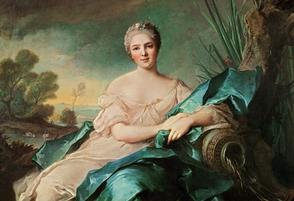 Portrait of Victoire de France as the element Water (oil on canvas) de Jean Marc Nattier