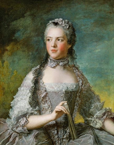 Portrait of Adelaide de France (1732-1800) with a Fan de Jean Marc Nattier