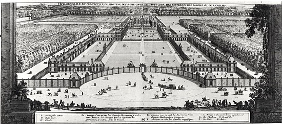 General Perspective View of the Chateau and Gardens of Richelieu de Jean Marot