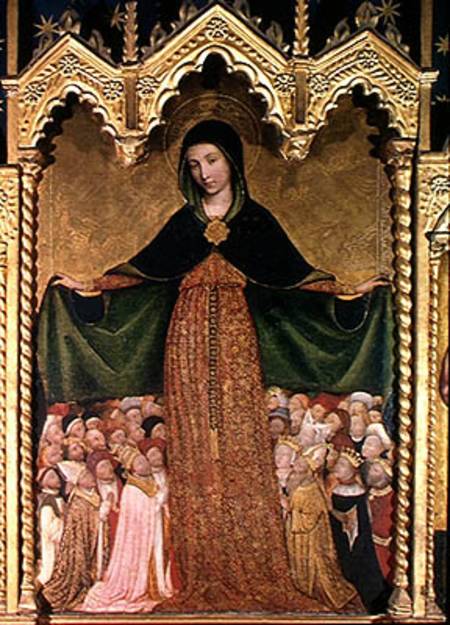 Virgin of the Misericordia, detail of the central panel de Jean Miralhet
