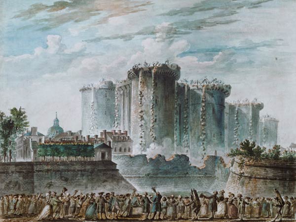 The Destruction of the Bastille, 14th July 1789 de Jean-Pierre Houel