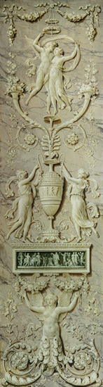 Panel of trompe l'oeil ornament (detail) de Jean Simeon Rousseau