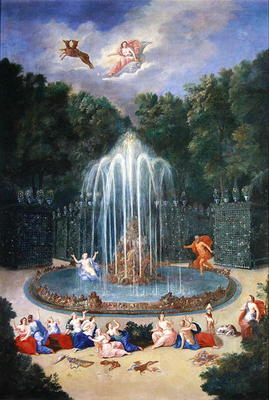The Groves of Versailles. View of the Star or Mountain of Water with Alph persuing Arethusa (oil on de Jean the Younger Cotelle