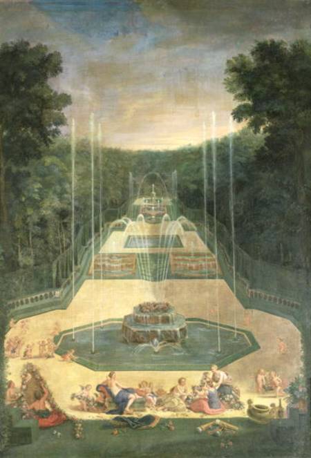 The Groves of Versailles. View of the Three Fountains with Venus and Cherubs Practising with Bows an de Jean the Younger Cotelle