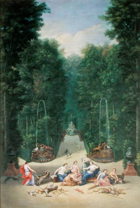 The Groves of Versailles: View of the Maze with Diana and her Nymphs de Jean the Younger Cotelle