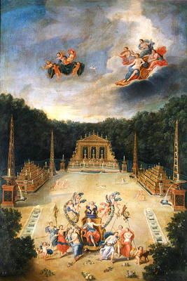 The Groves of Versailles. L'Arc de Triomphe (oil on canvas) de Jean the Younger Cotelle