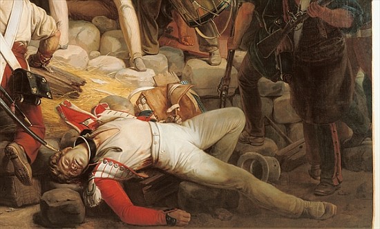 Fighting at the Hotel de Ville, 28th July 1830, 1833 (detail of 39427) de Jean Victor Schnetz