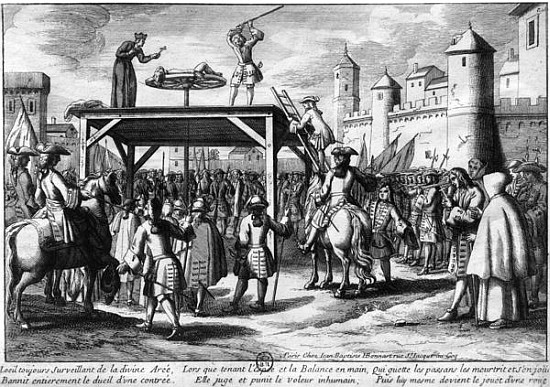 The Torture on the Wheel de Jean Baptiste Henri Bonnart