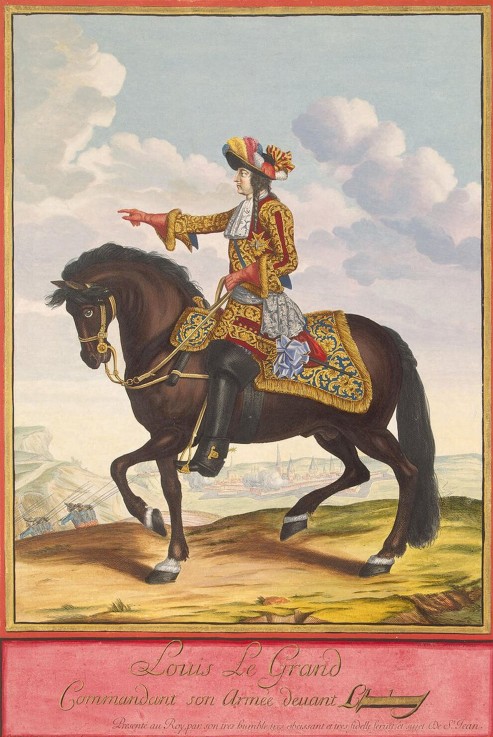 Portrait of Louis XIV on Horseback in the Battle of Cambrai de Jean Dieu de Saint-Jean