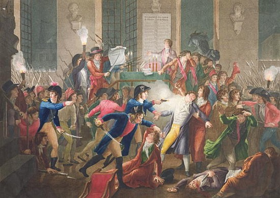 The Arrest of Robespierre, ''The Night of the 9th to 10th Thermidor, Year II, 27th July 1794'' de Jean Joseph Francois Tassaert