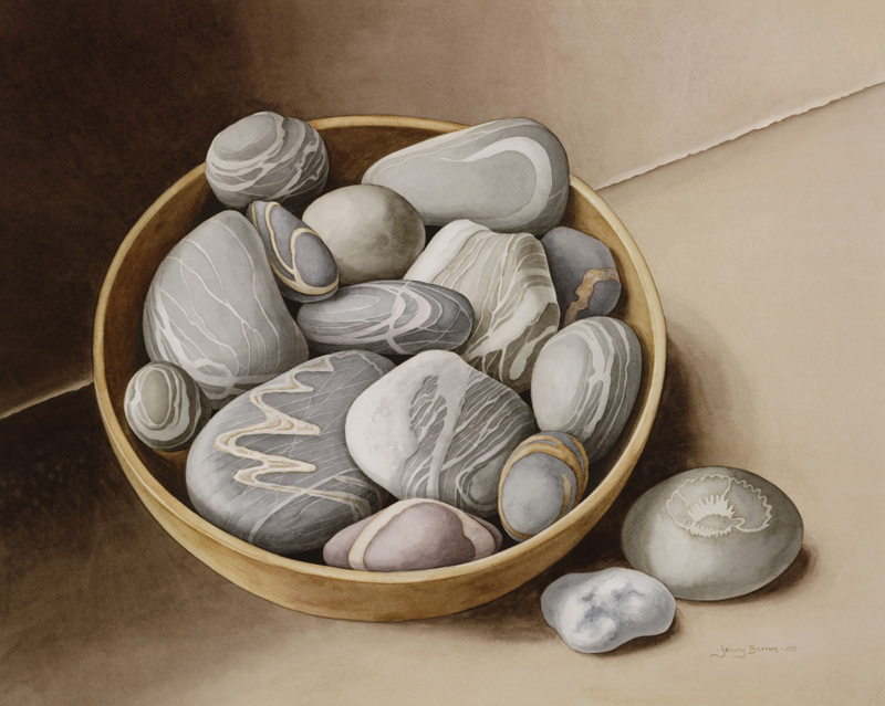 Bowl of Pebbles, 2005 (w/c on paper)  de Jenny  Barron