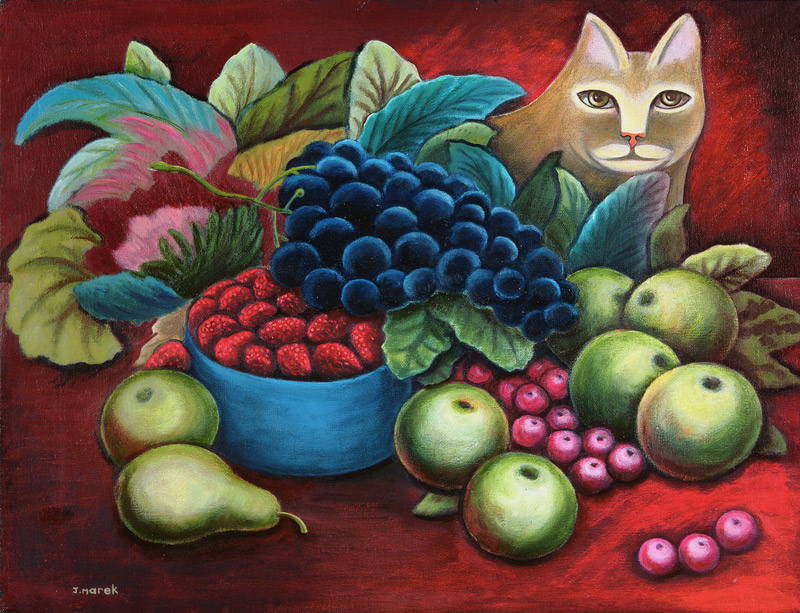 Cat and Fruit  de Jerzy  Marek