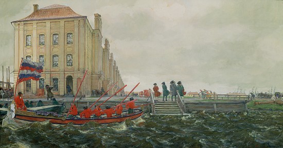 St. Petersburg in the Early Eighteenth Century de Jevgeny Jevgenewitsch Lansere
