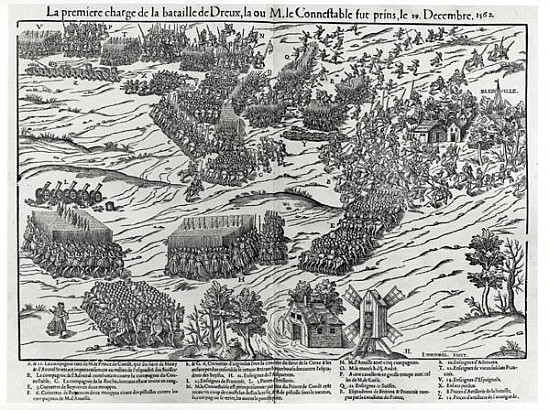 The Battle of Dreux, 19th December 1562 de J. J. Perrissin